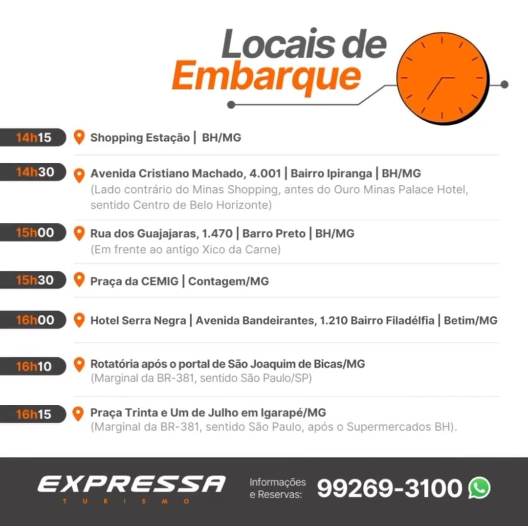 Compras no Brás - Locais de embarque